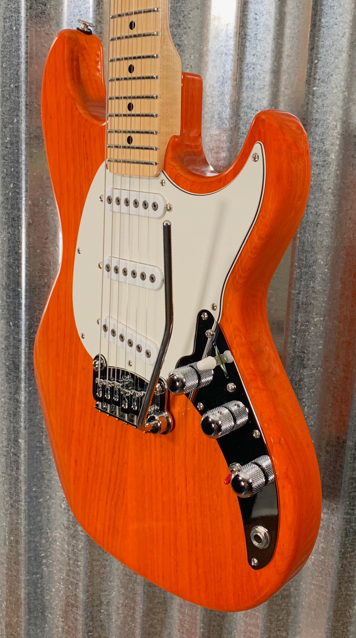 G&L Guitars USA Fullerton Deluxe Skyhawk Clear Orange Guitar & Case 2019 #5115