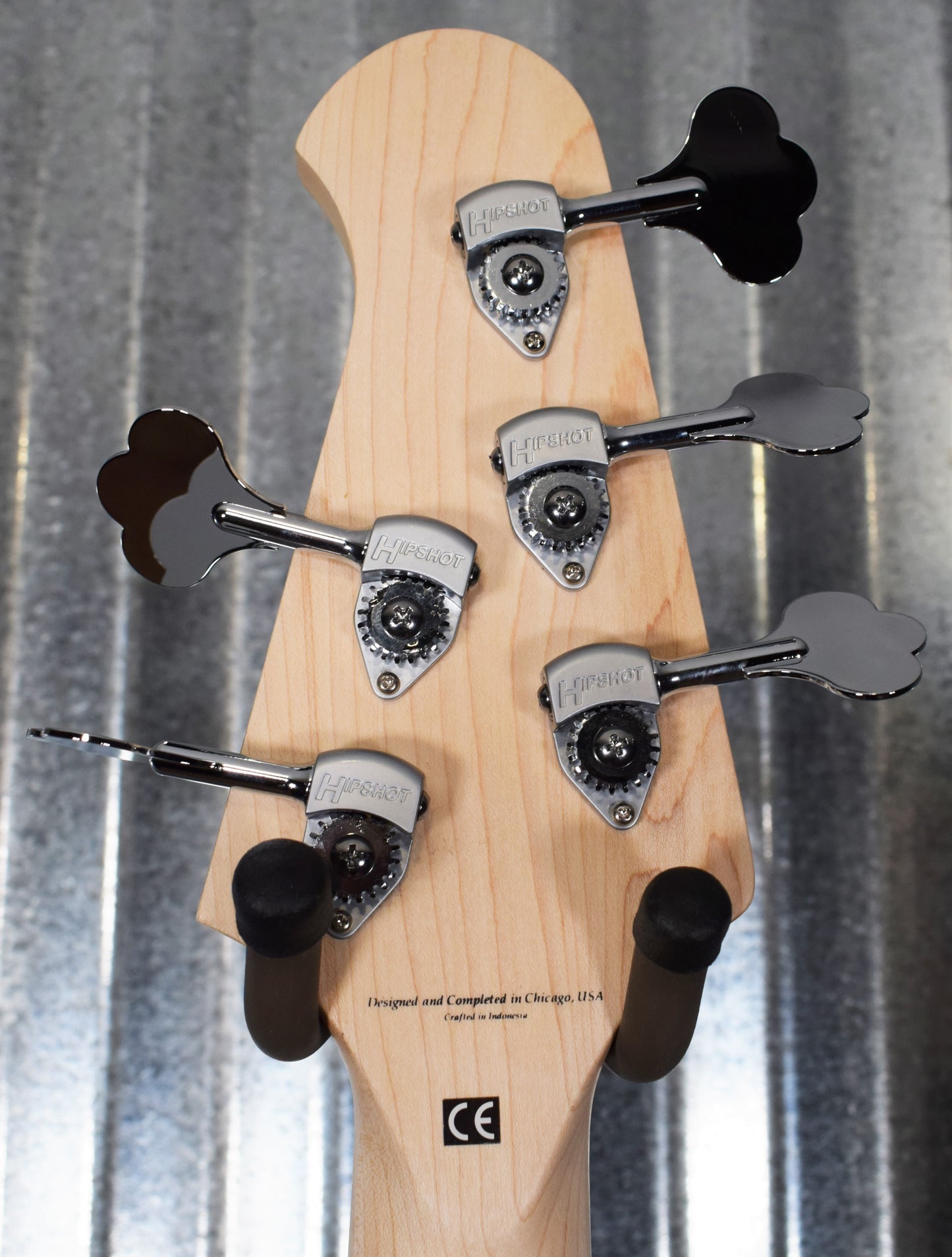 Lakland Skyline 55-02 Deluxe 5 String Quilt Honey Burst Bass & Case Used #1696