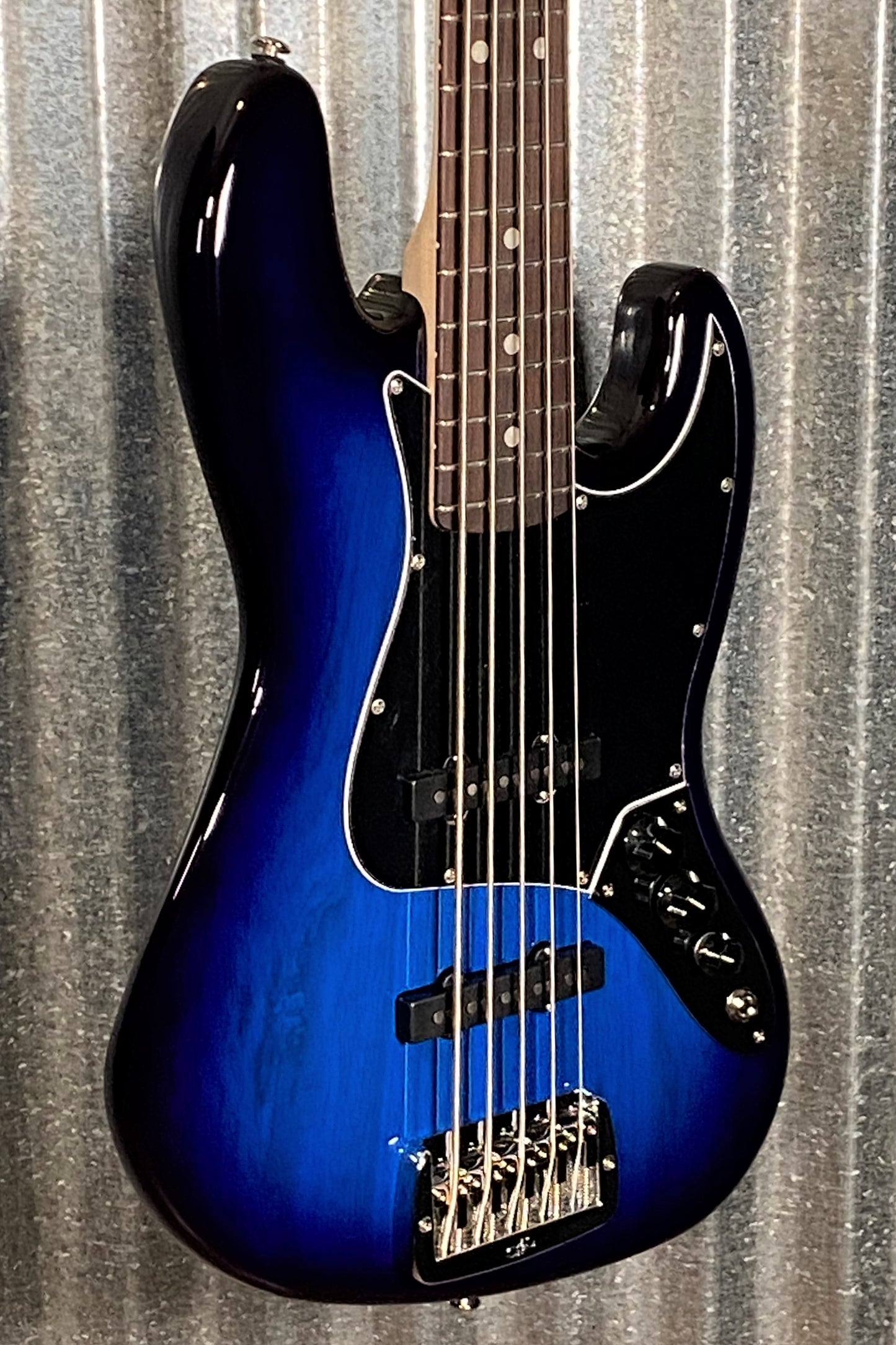 G&L USA JB-5 Blueburst 5 String Jazz Bass Rosewood Satin Neck & Case JB5 #1080