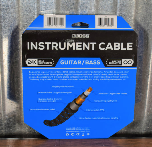 Boss BIC-20 20FT / 6M 1/4" Instrument Cable Straight/Straight
