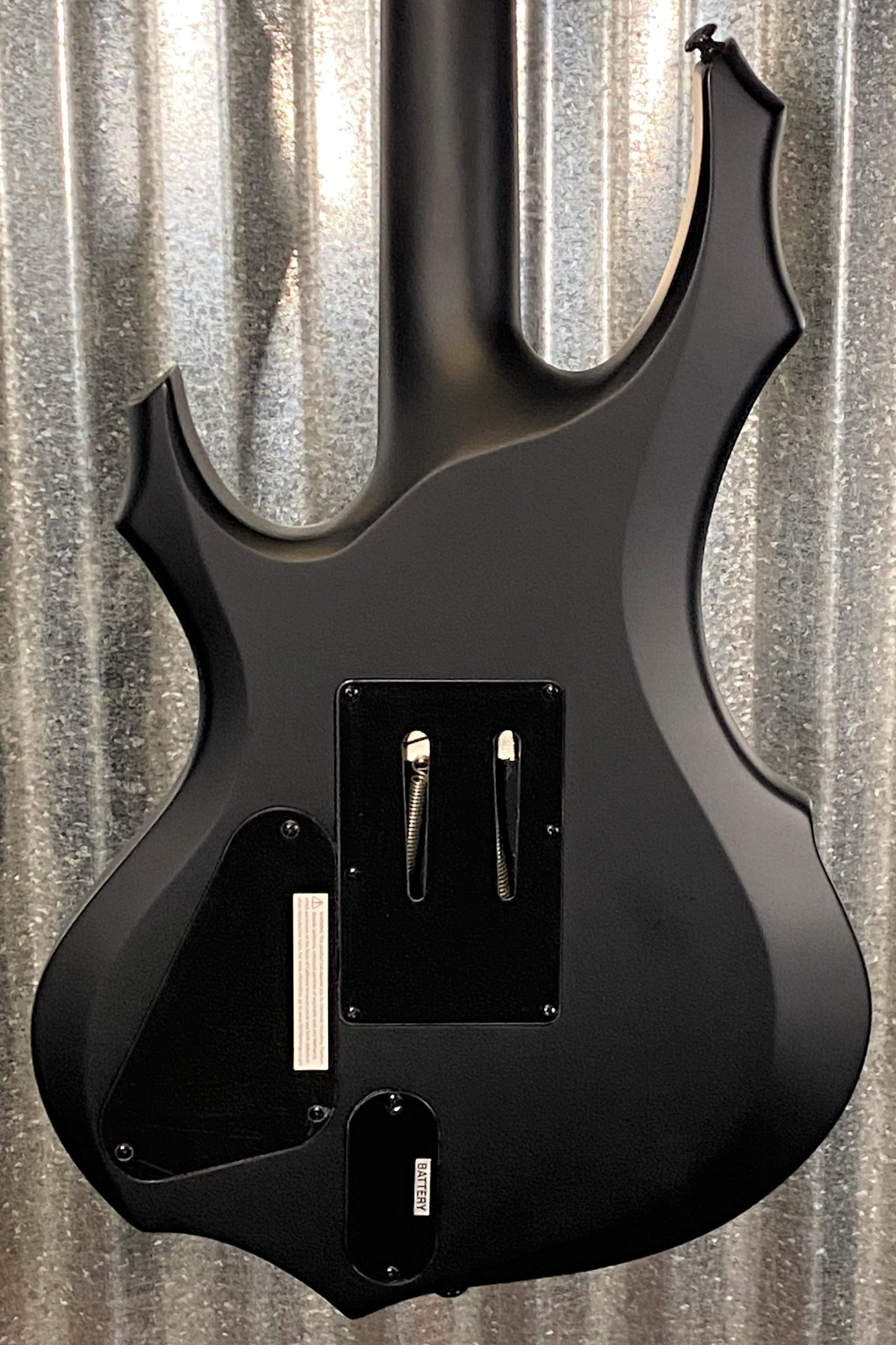 ESP LTD F Black Metal Floyd Rose EMG Black Satin Guitar LFBKMBLKS #1524 Used