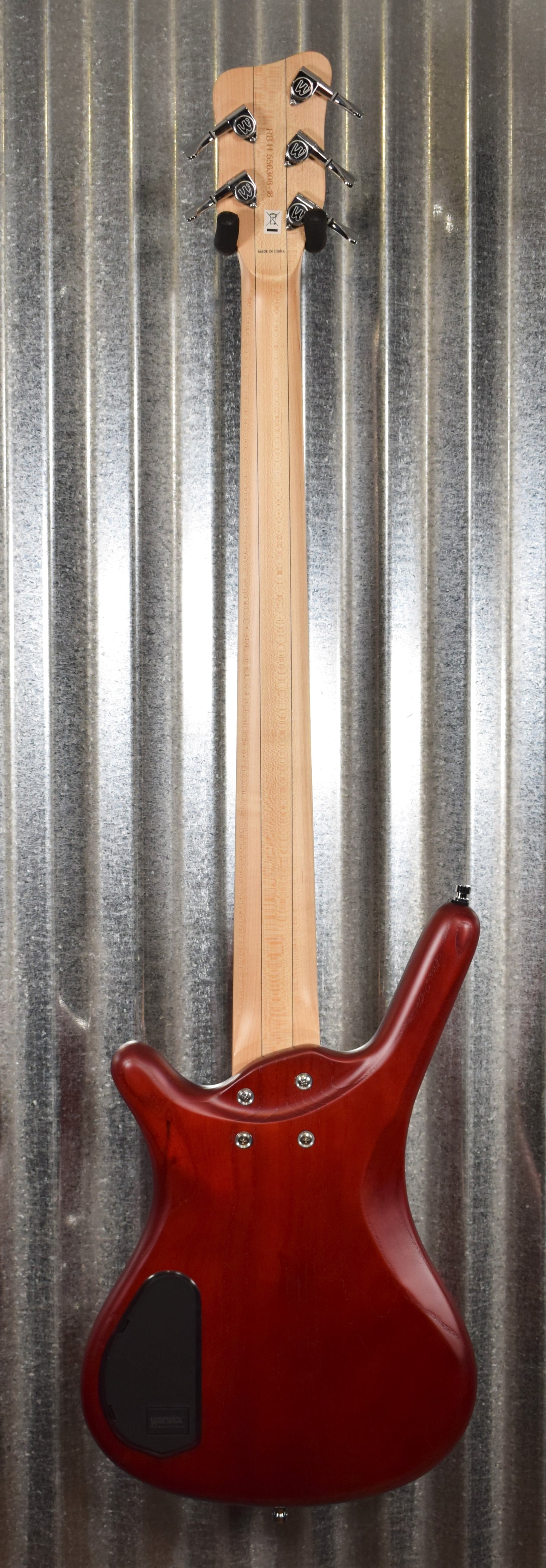 Warwick Rockbass Corvette $$ Double Buck Burgundy 5 String Bass & Bag #0818