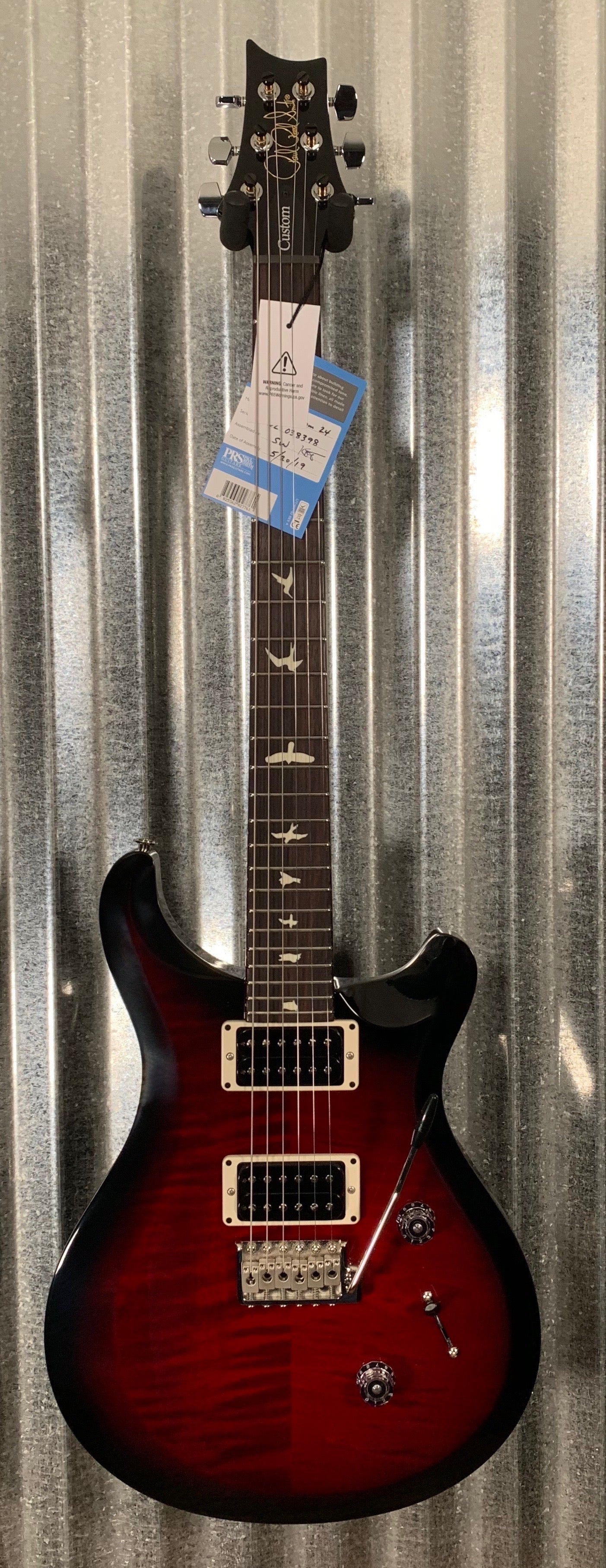PRS Paul Reed Smith USA S2 Custom 24 Scarlet Smokeburst Guitar & Bag 2019 #8398