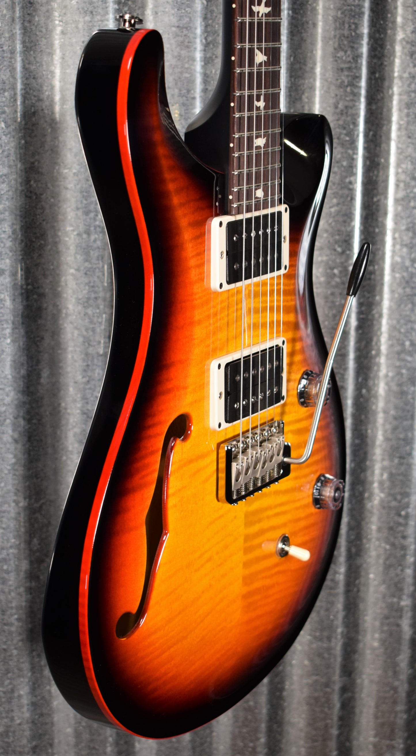 PRS Paul Reed Smith USA CE 24 Semi Hollow Tri Color Burst Binding Guitar & Bag CE24 #0575