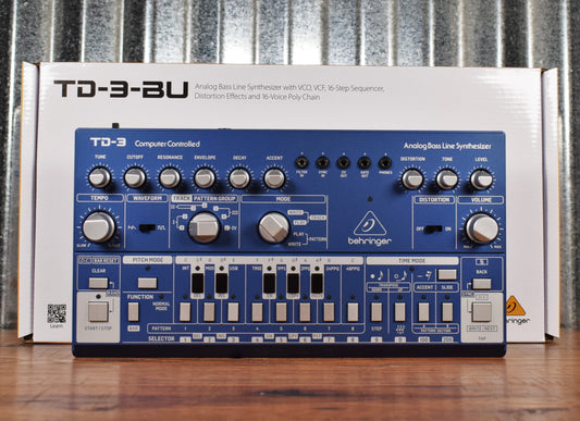 Behringer TD-3-BU Analog Bass Line Synthesizer Blue