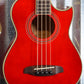Ortega Guitars Deep Traveler D-Walker-RD Red Short Scale Acoustic Electric Bass & Bag #6015 B Stock