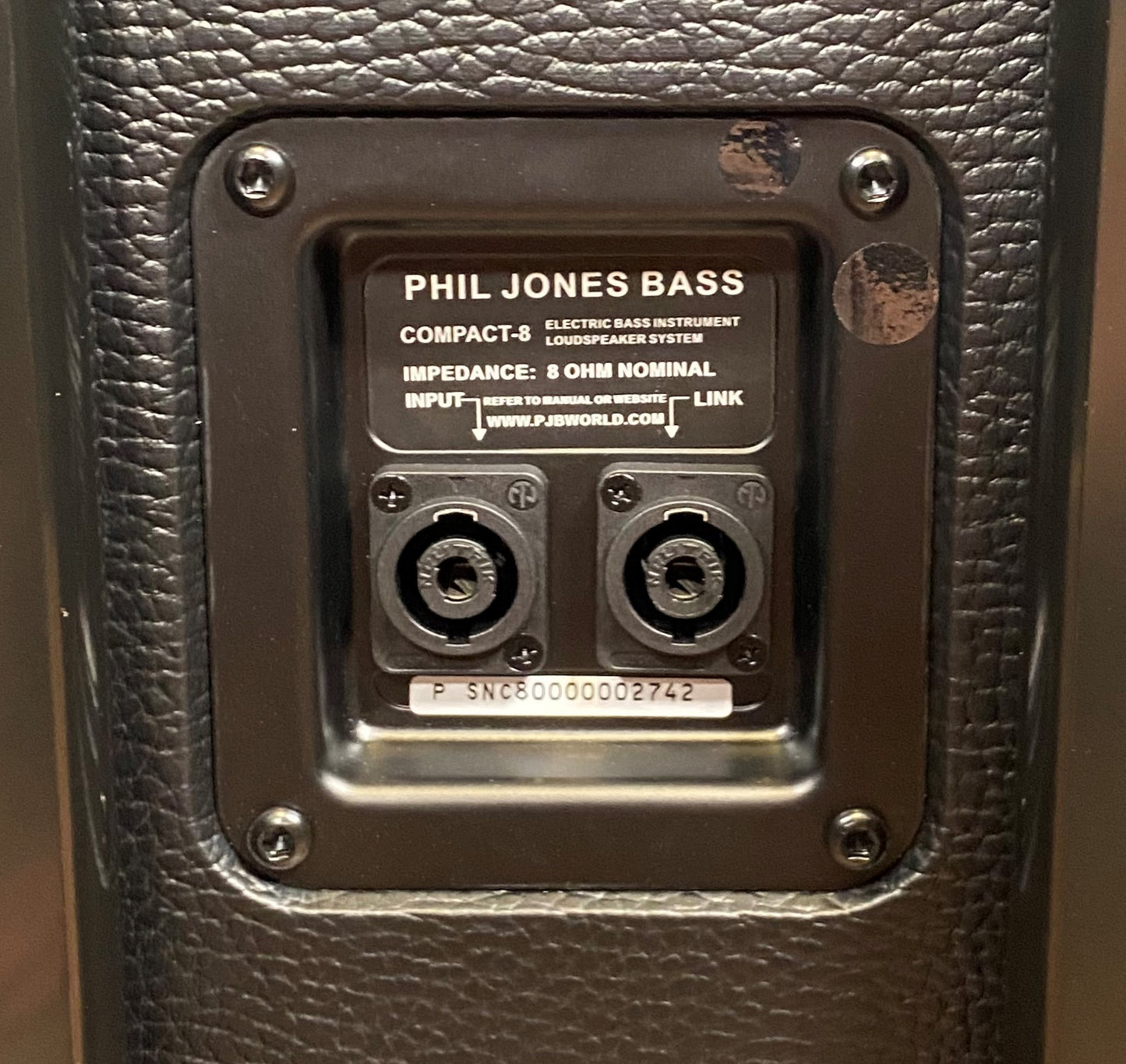 Phil Jones Bass C8 Piranha Compact 8  800 Watt 8 x 5" Bass Extension Speaker Cabinet 8 Ohm Black