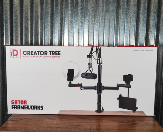 Gator Frameworks GFW-ID-CREATORTREE All-In-One Content Creator Tree Light Mic & Camera Attachments