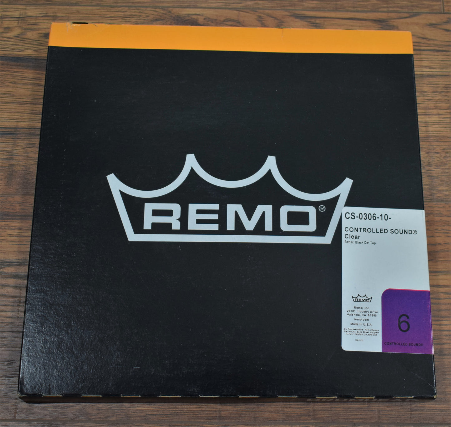 Remo CS-0306-10 Controlled Sound Clear Black Dot 6" Batter Drumhead
