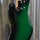 G&L USA JB-5 Greenburst 5 String Jazz Bass Rosewood Satin Neck & Case #7059