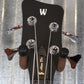 Warwick RockBass Alien Thinline 4 String Acoustic Electric Bass & Gig Bag #6821