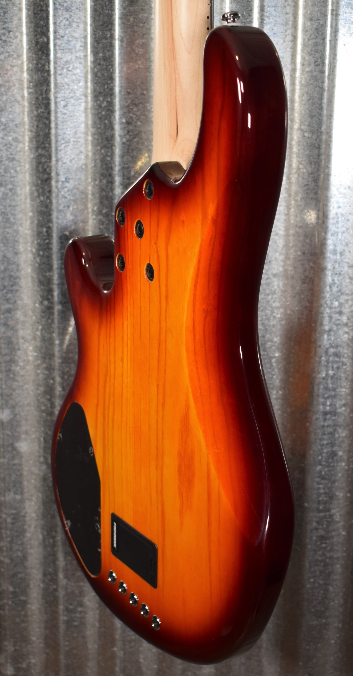 Lakland Skyline 55-02 Deluxe 5 String Quilt Honey Burst Bass & Case Used #1696