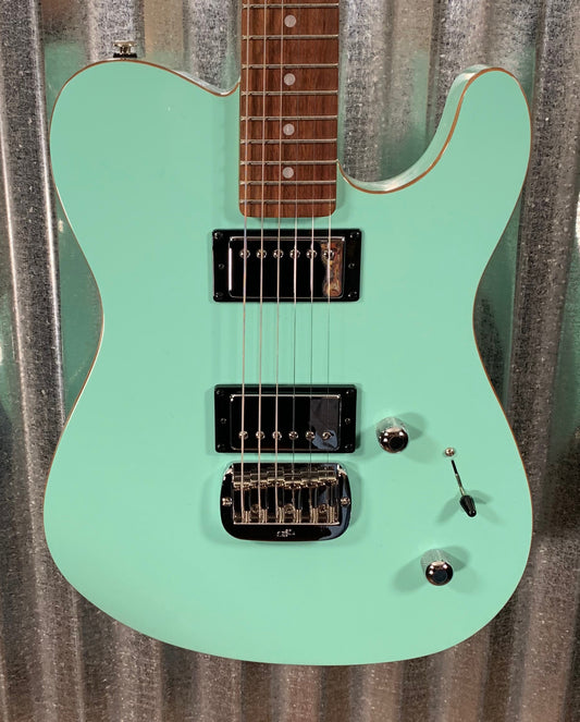 G&L Guitars USA Fullerton Custom ASAT Deluxe HH RMC Surf Green Guitar & Case #3251