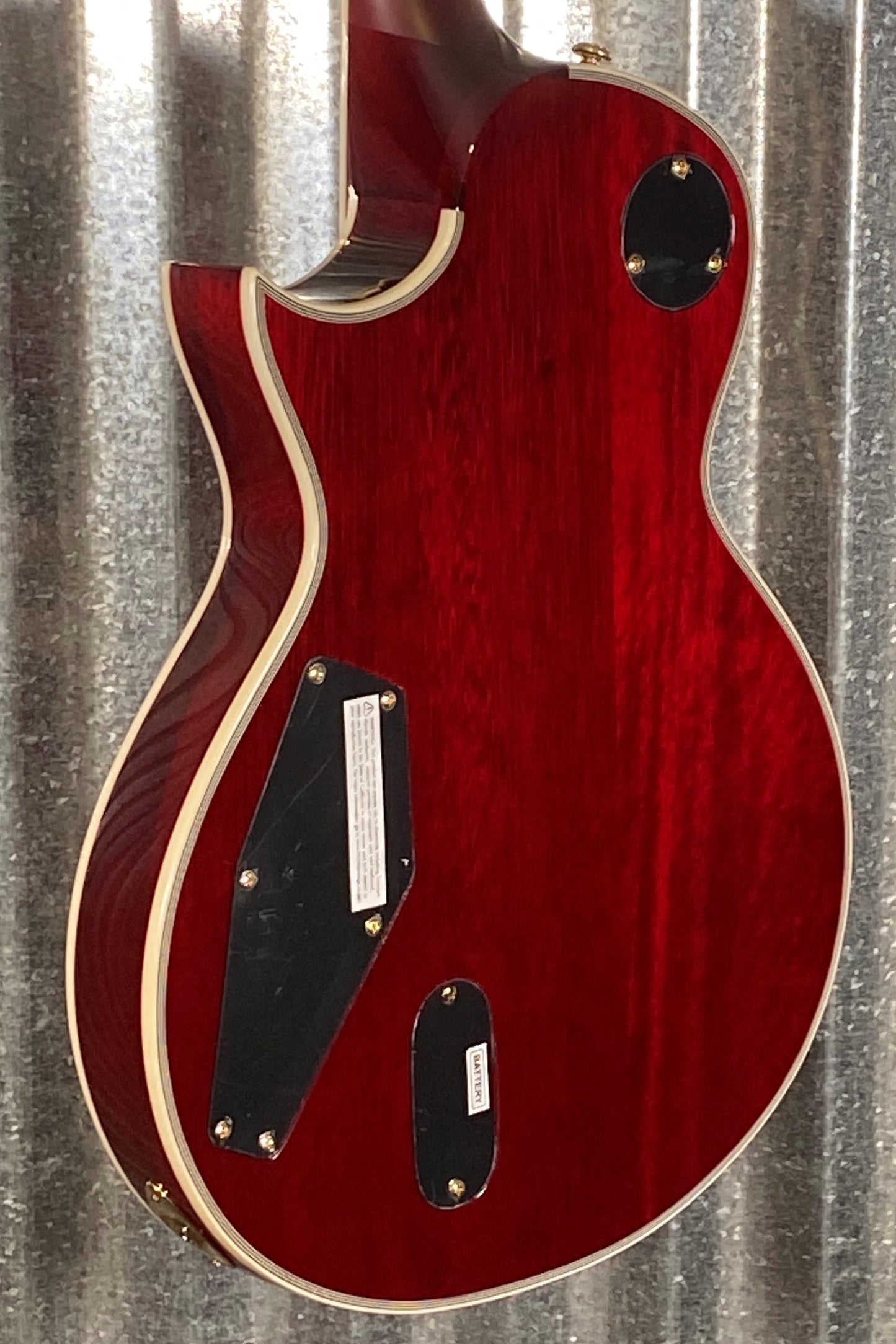 ESP LTD EC-1000T CTM Eclipse Fishman See Thru Black Cherry Guitar & Bag LEC1000TCTMFMSTBC #2774 Used