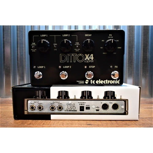 TC Electronic Ditto X4 Looper Dual Track Loop Guitar & Bass Effect Pedal