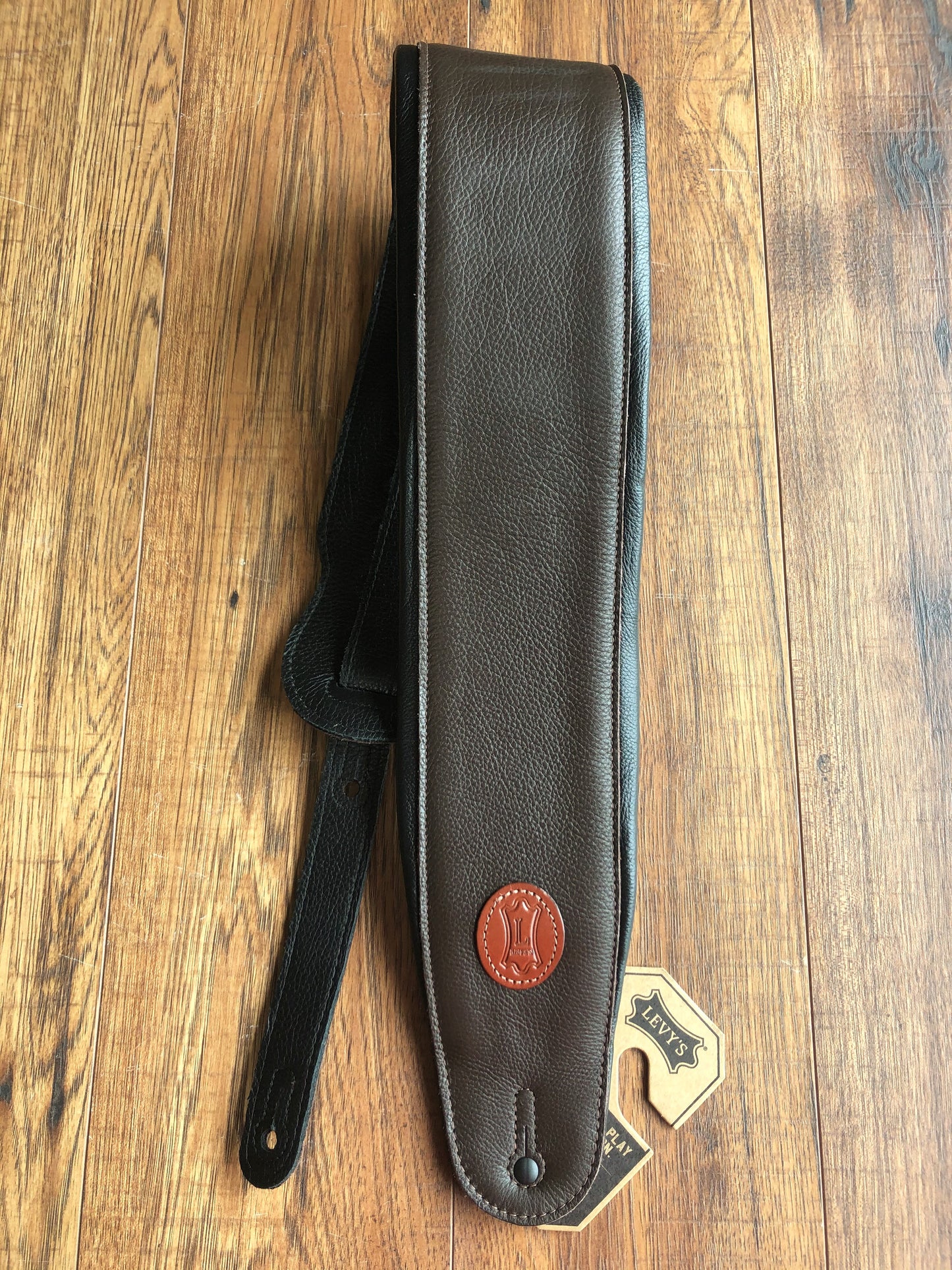Levy's Leather MSS2-4-DBR 4.5 Inch Bass Strap Dark Brown