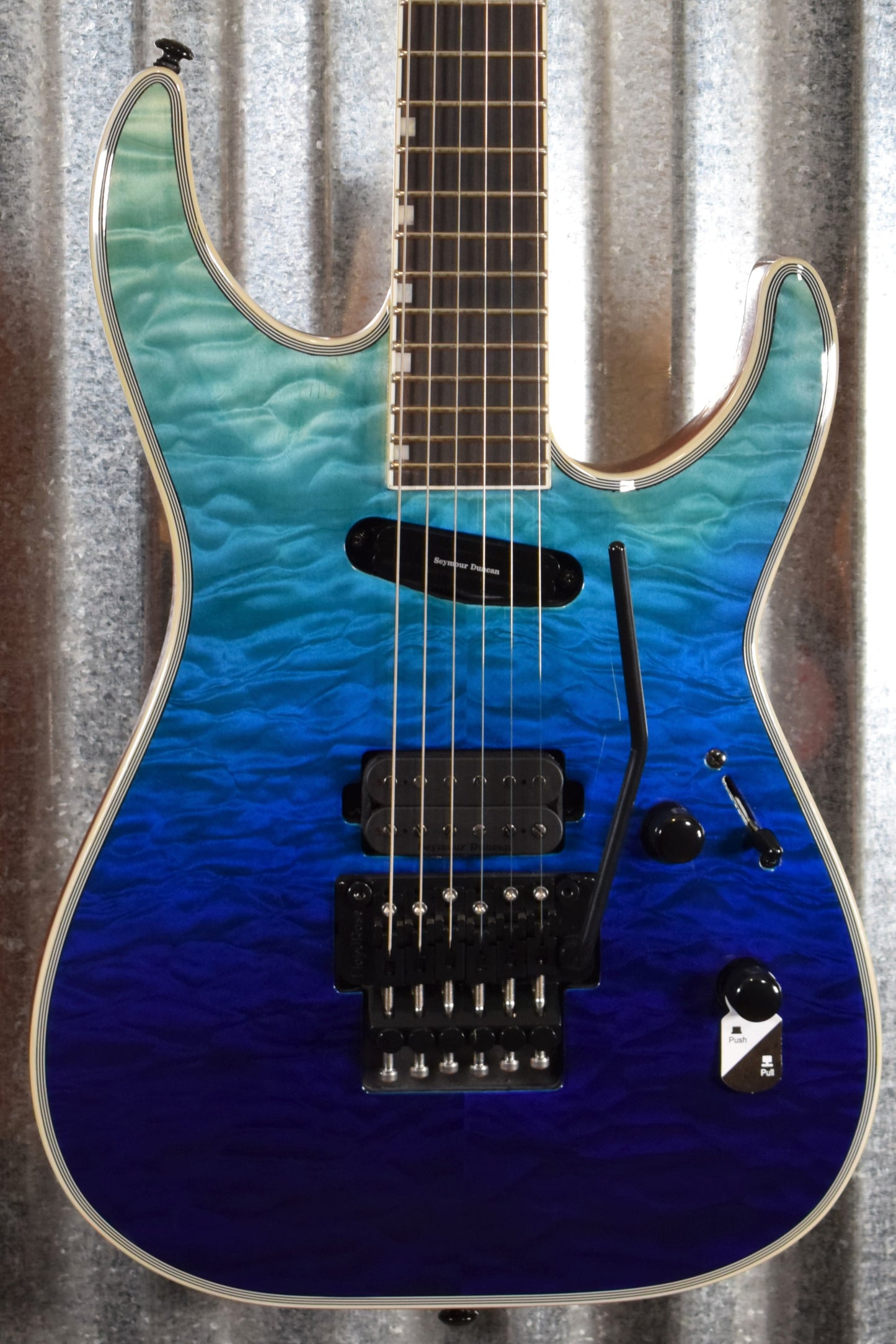 ESP LTD MH-1000 Violet Shadow Fade Seymour Duncan Guitar MH1000HSQMVSHFD #2183 Demo