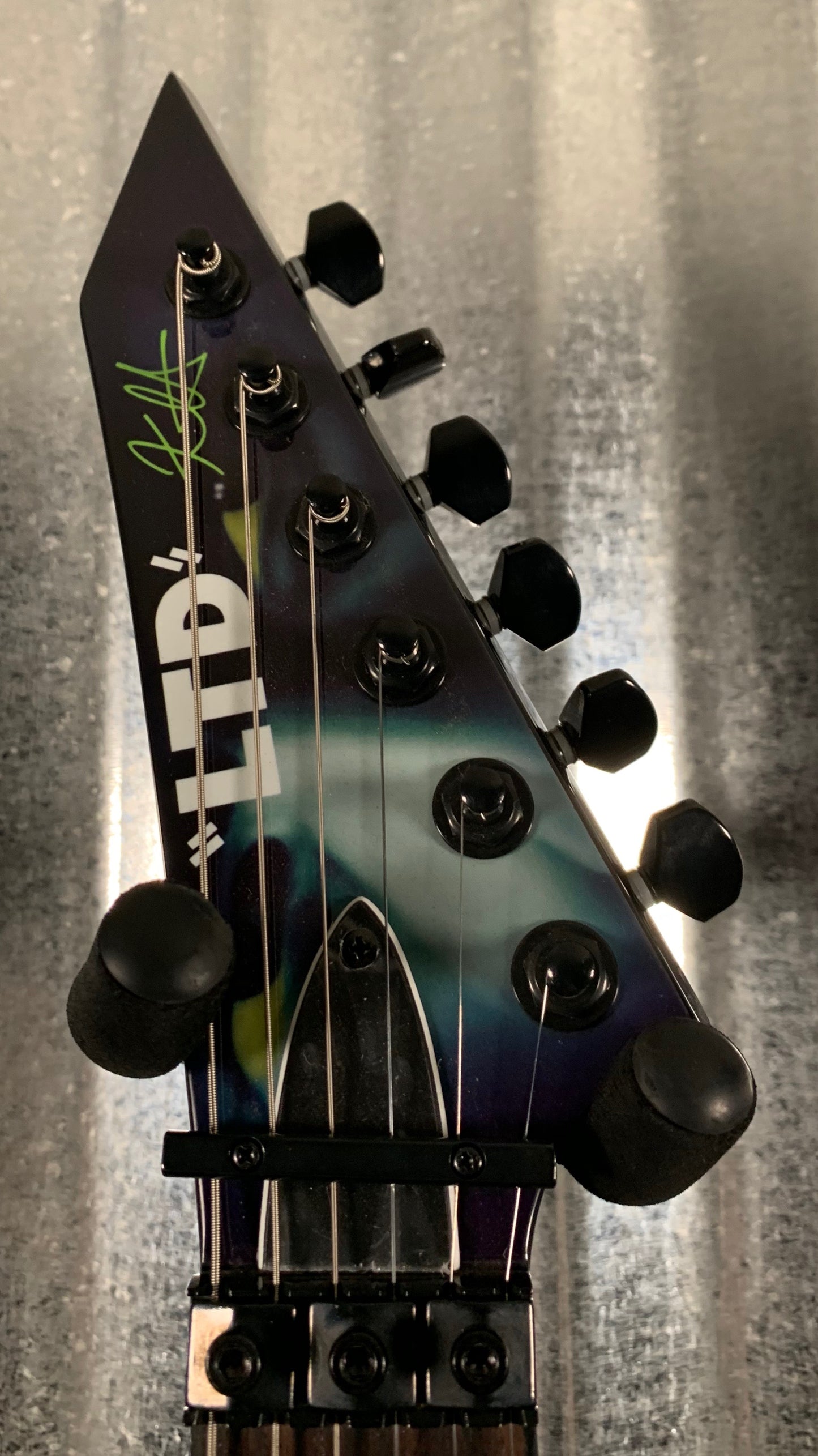 ESP LTD White Zombie Kirk Hammett Guitar & Case LKHWZ #973 Demo