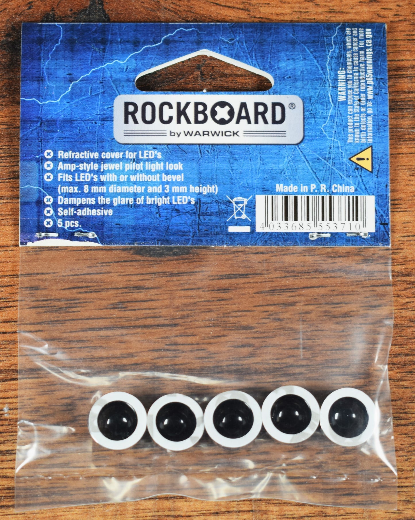 Warwick Rockboard Guitar Effect Pedal LED Damper Jewel Small Diameter 8mm Set of 10