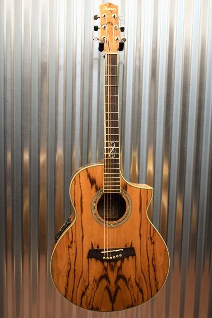 Ibanez EW20ZWENT Exotic Wood Series Zebrawood Acoustic Electric Guitar