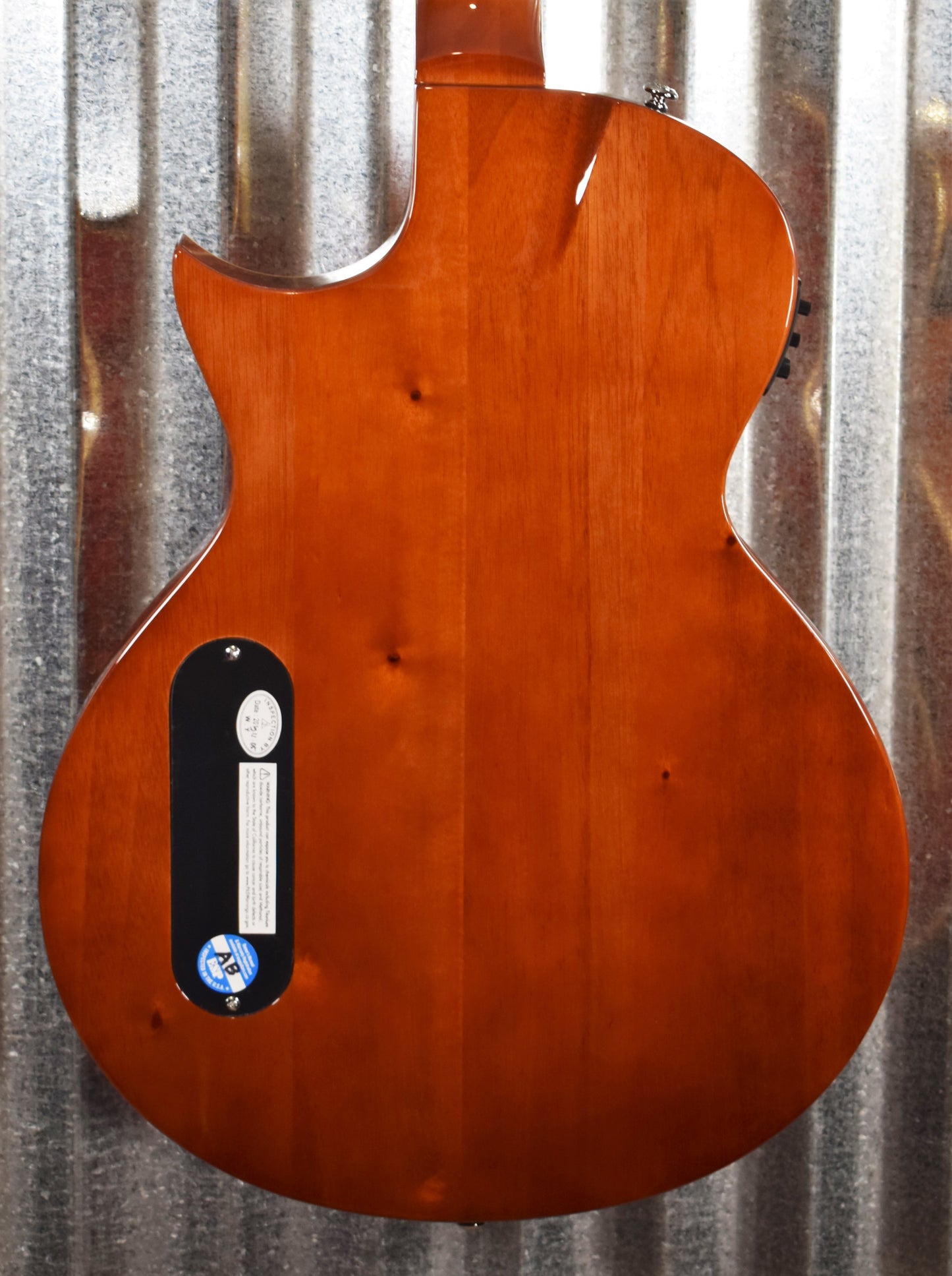 ESP LTD TL- 6 Thinline Acoustic Electric Guitar Tiger Eye & Case TL6QMTEB & Case #0258
