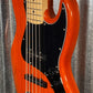 G&L USA JB-5 5 String Jazz Bass Clear Orange & Case JB5 Blem #1110