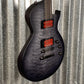 ESP LTD BB-600B Ben Burnley Baritone Quilt Top See Through Black Satin Seymour Duncan Guitar & Case #1385 B Stock