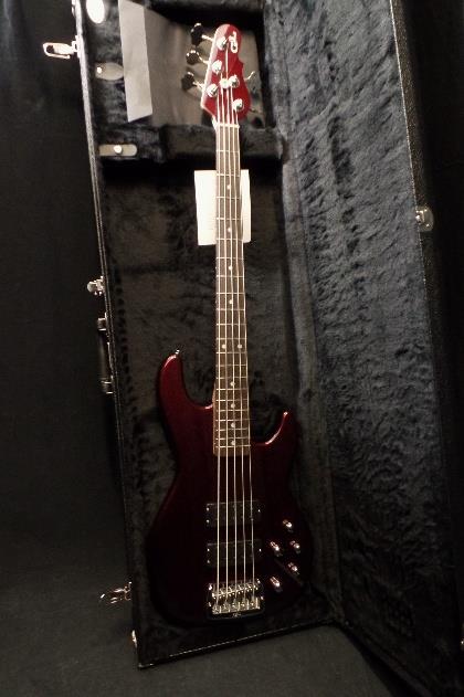 G&L USA M-2500 5 String Bass Guitar Ruby Red Metallic & Case NOS #0606 M2500