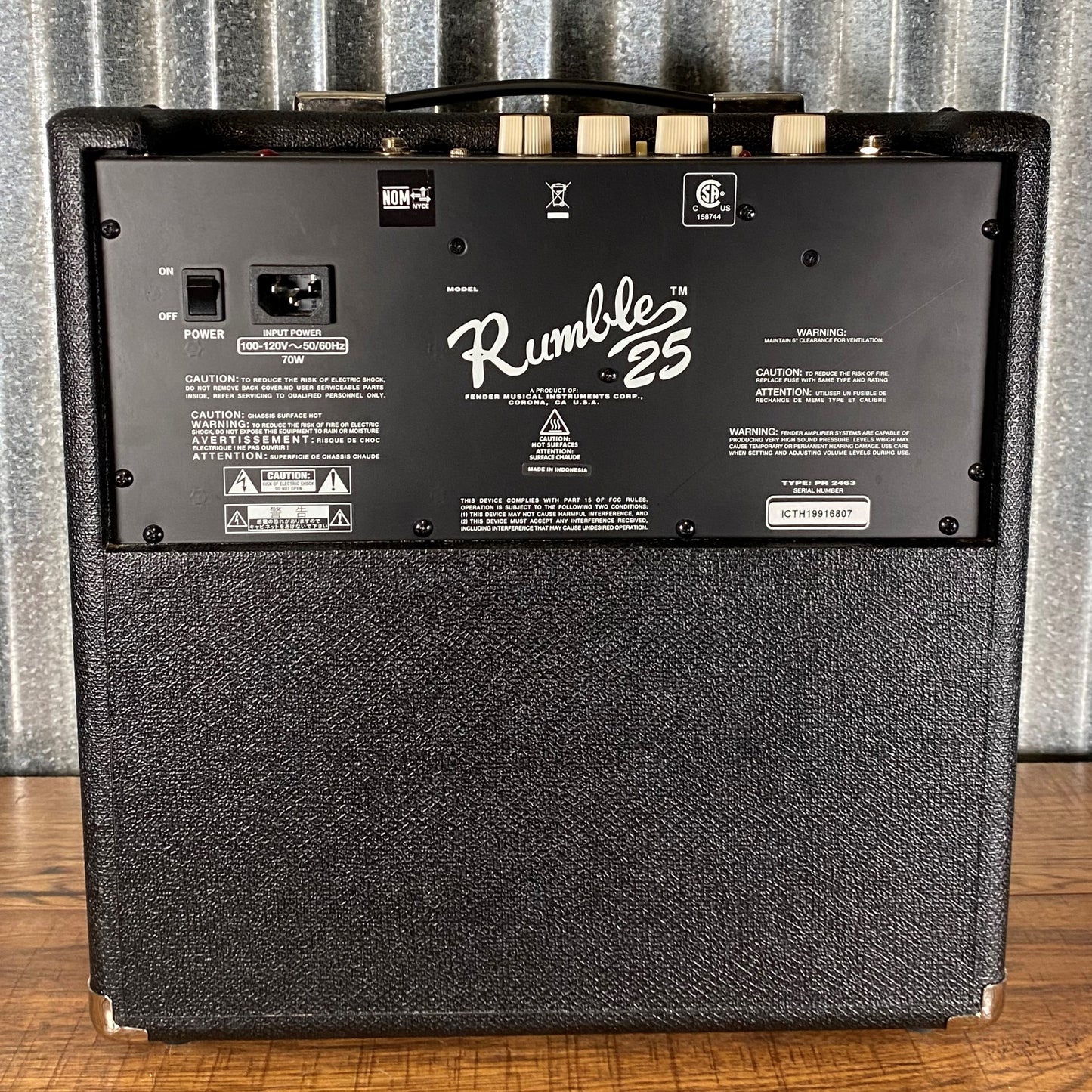 Fender Rumble 25 Watt 1x8" Bass Amplifier Combo Used