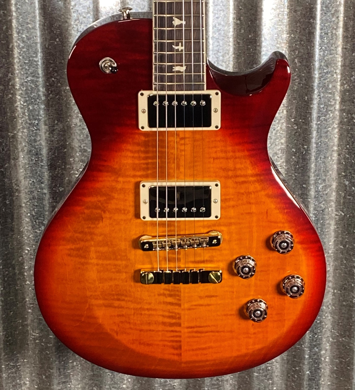 PRS Paul Reed Smith USA S2 Singlecut McCarty 594 Dark Cherry Sunburst Guitar & Bag #6755