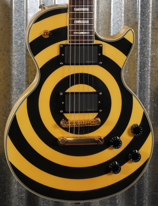 Epiphone 2004 Les Paul Custom Zakk Wylde Signature Antique Ivory Bullseye Guitar & Bag #2423 Used