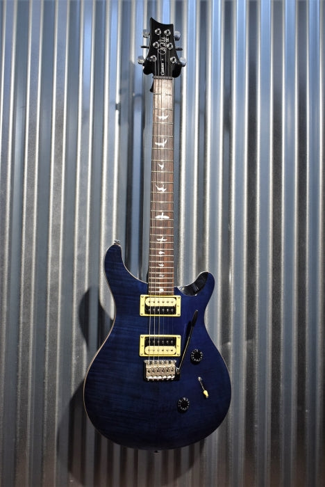 PRS Paul Reed Smith SE Custom 24 Flame Whale Blue Tremolo Guitar & Gig Bag #9063