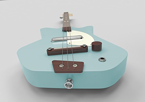 Loog DIY Blue 3 String Electric Guitar Kit Strap & Instructional Book Free APP