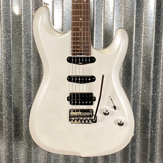 Musi Capricorn Fusion HSS Superstrat Pearl White Guitar #0172 Used
