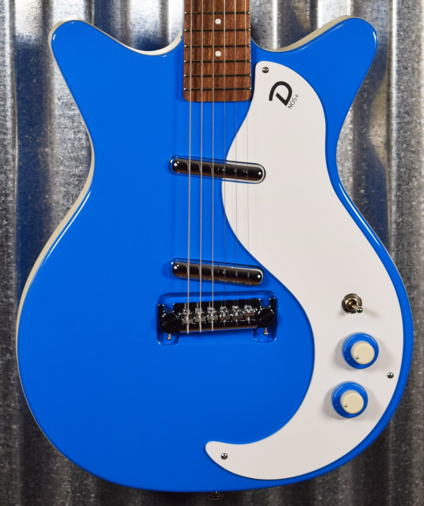 Danelectro '59M NOS+ Go-Go Blue Vintage Style Electric Guitar #5282