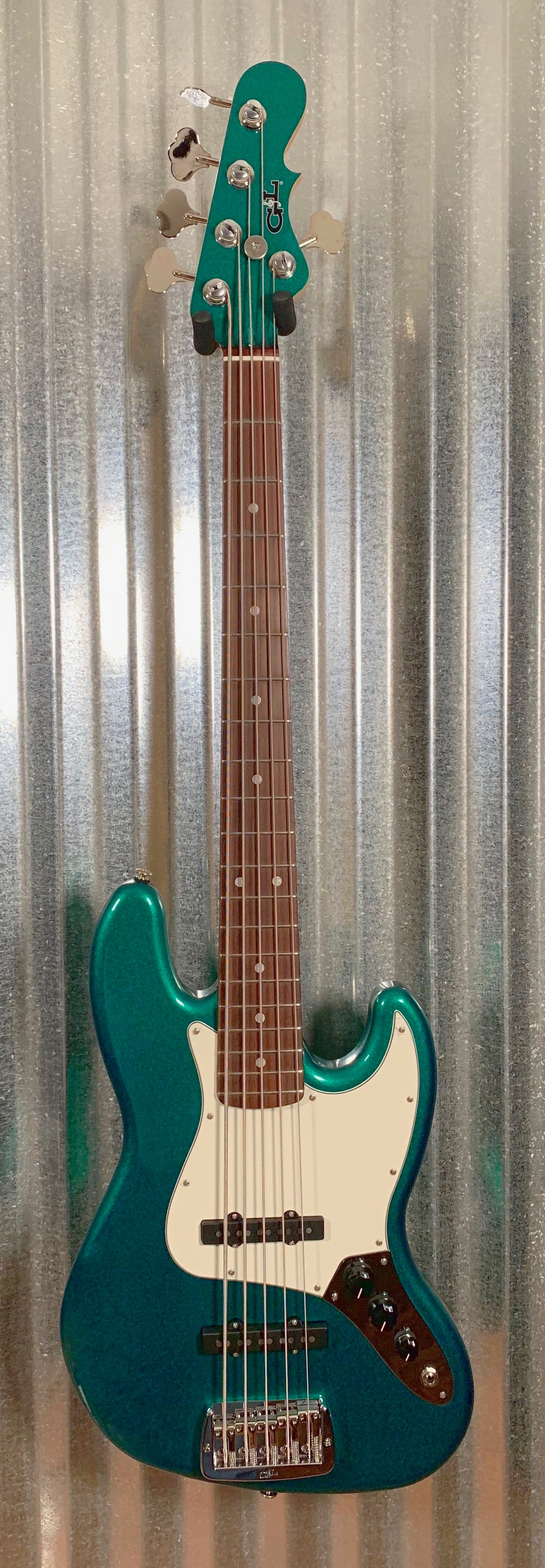 G&L USA Fullerton Custom JB5 Emerald Green 5 String Jazz Bass & Case JB-5 2017 #6145