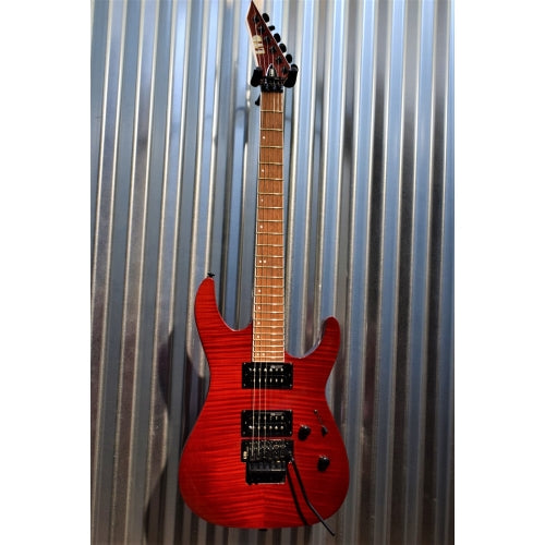 ESP LTD M-200FM See Thru Red Flame Top Guitar LM200FMSTR #1230 Demo