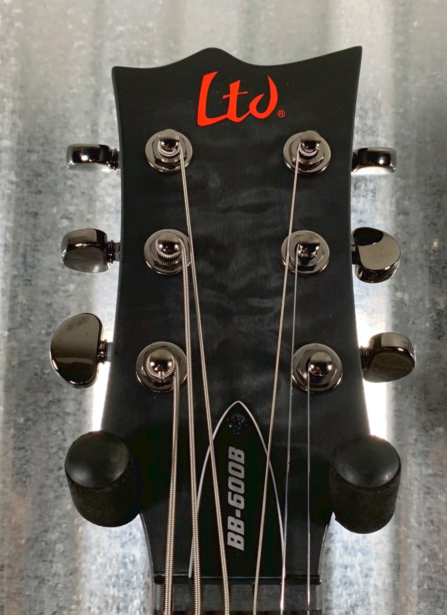 ESP LTD BB-600B Ben Burnley Baritone Guitar & Case LBB600BQMSTBLKSBS #0978 Demo