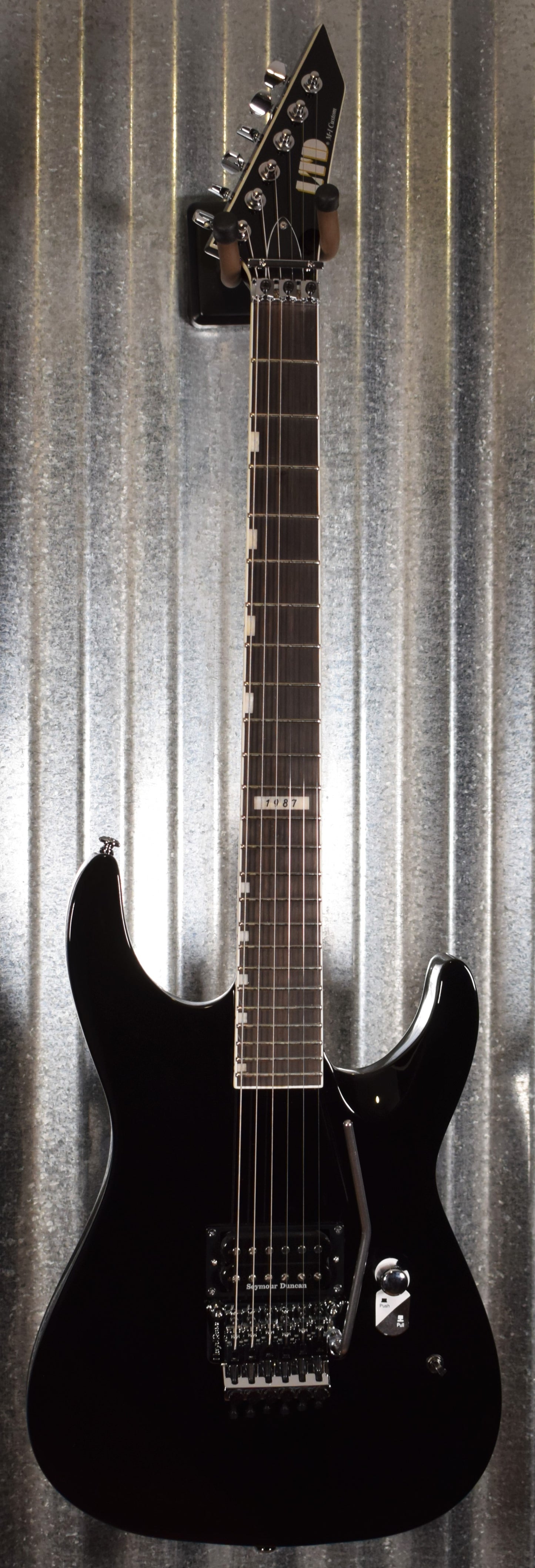 ESP LTD M-1 Custom Black Guitar & Case LM1CTM87BLK #1401
