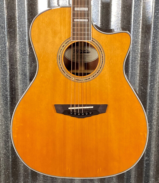 D'Angelico Premier Gramercy Grand Auditorium CE Vintage Natural Acoustic Electric Guitar #6835