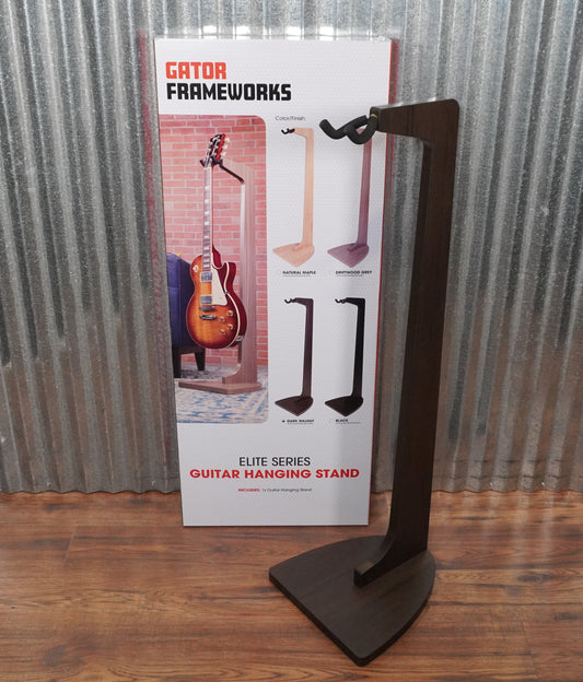Gator Frameworks GFW-ELITEGTRHNGSTD-BRN Hanging Guitar Bass Floor Stand Brown