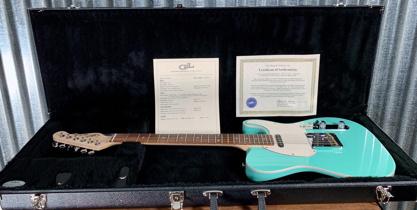 G&L USA Fullerton Custom ASAT Classic Surf Green Guitar & Case 2019 #2108