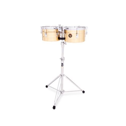 LP Latin Percussion Tito Puente 9 1/4" & 10 1/4" Brass Timbalitos & Stand LP272-B