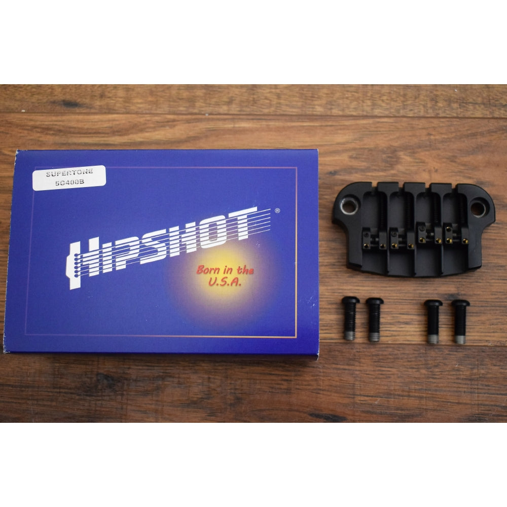 Hipshot Products SuperTone Gibson & Epiphone Bass Bridge Replacement Black 5G410B Used