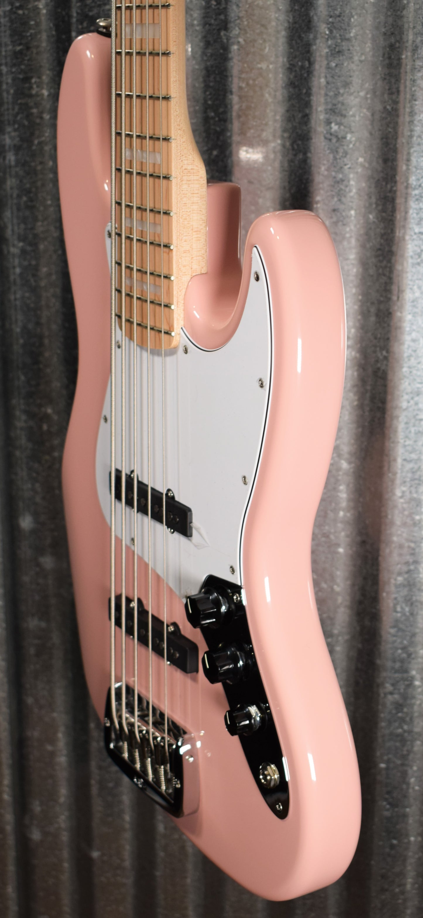 G&L USA JB-5 5 String Jazz Bass Shell Pink & Case 2020 JB5 #9111