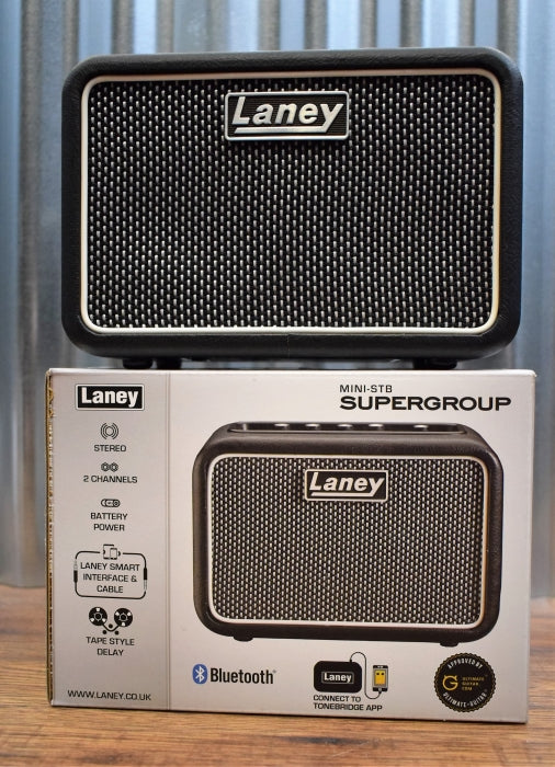 Laney Mini Stereo Bluetooth Supergroup Battery Powered Guitar Amplifier MINI-STB-SUPERG Demo