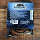 Warwick Rockboard Flat Patch TRS Guitar Bass Pedalboard Expression Cable 30CM 11.81" Black 2 Pack