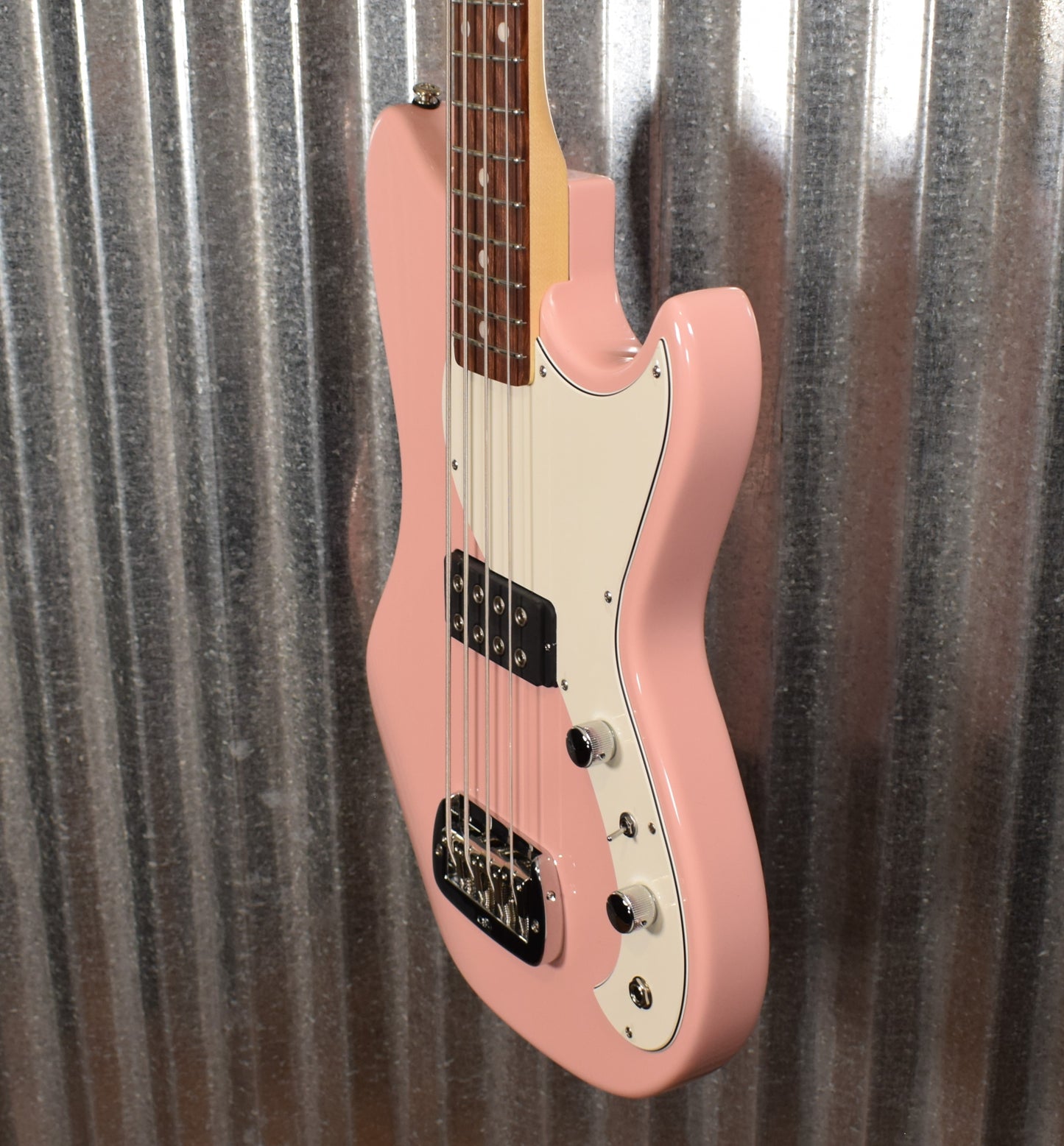 G&L USA Fullerton Deluxe Fallout 4 String Short Scale Bass Shell Pink & Bag #5181
