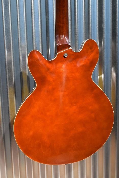 Vintage Guitars VSA500HB Honeyburst Semi-Hollow Body Set Neck Guitar & Case #50