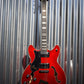 Hagstrom Viking Semi Hollow Body Wild Cherry Transparent Left Hand Guitar #0067